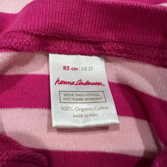 Hanna Andersson & Burt's Bees Baby 3pc Toddler Pajama Set 2T Multicolor - Picture 5 of 16